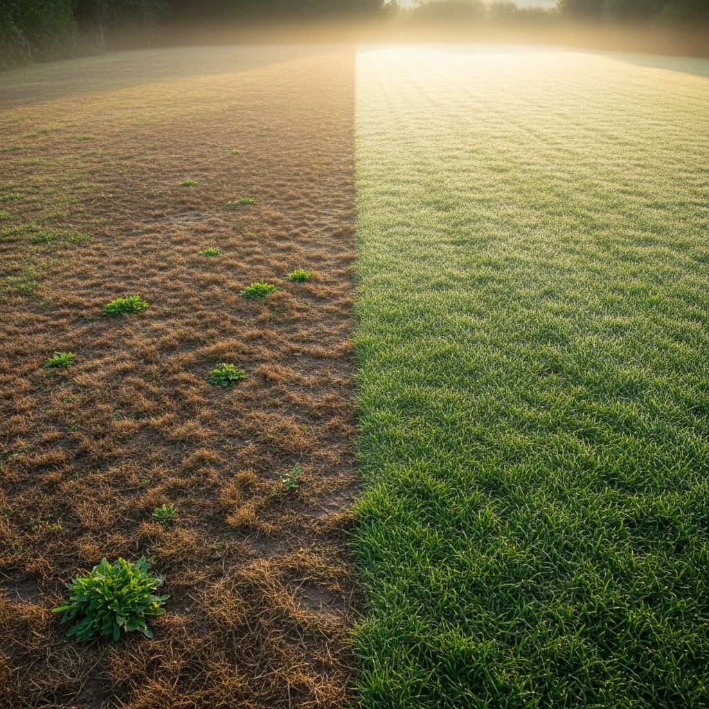 Transform your brown, patchy lawn into a vibrant green space with proven techniques and expert strategies.