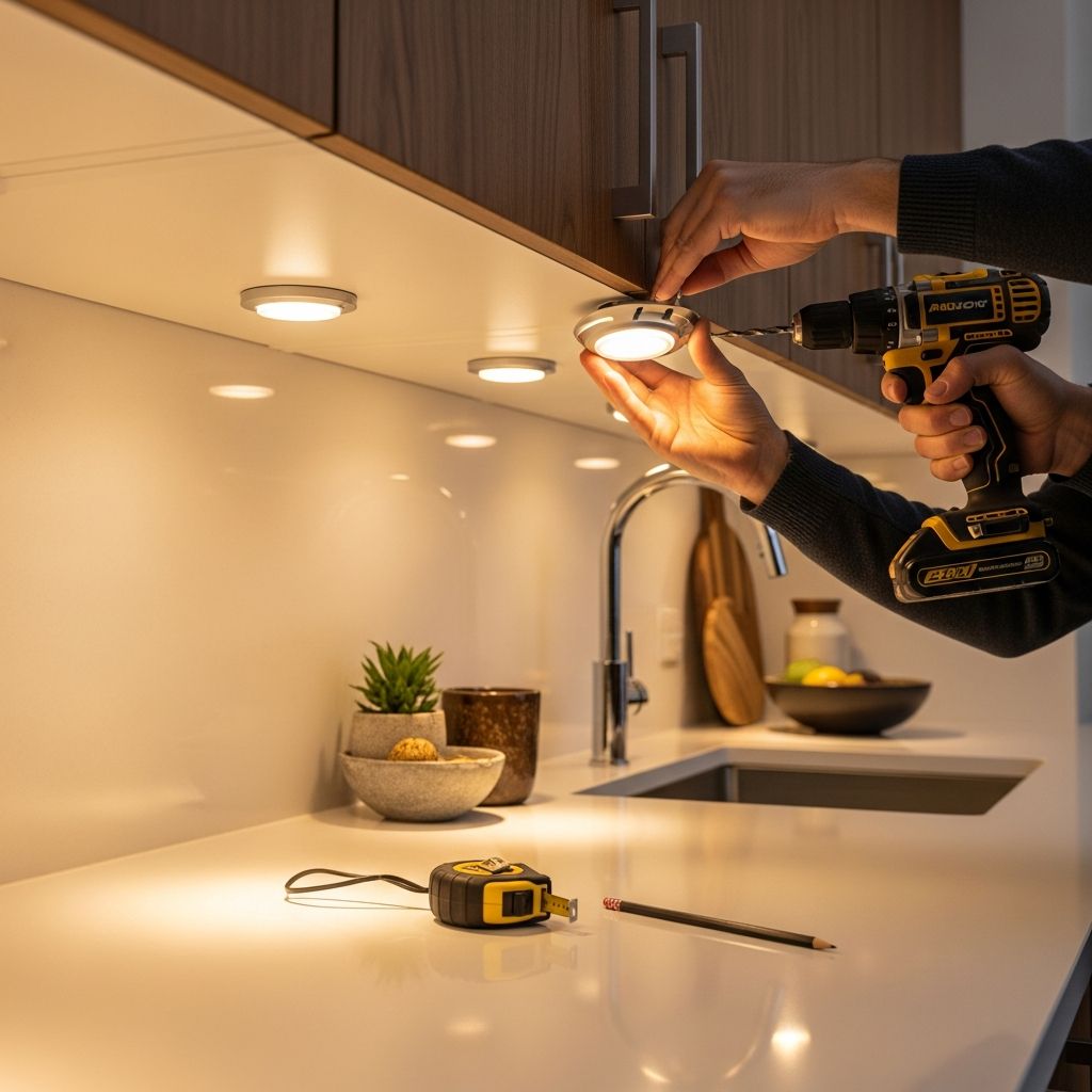 Transform your kitchen or workspace with expert puck light setup: from planning to flawless execution for any power type.