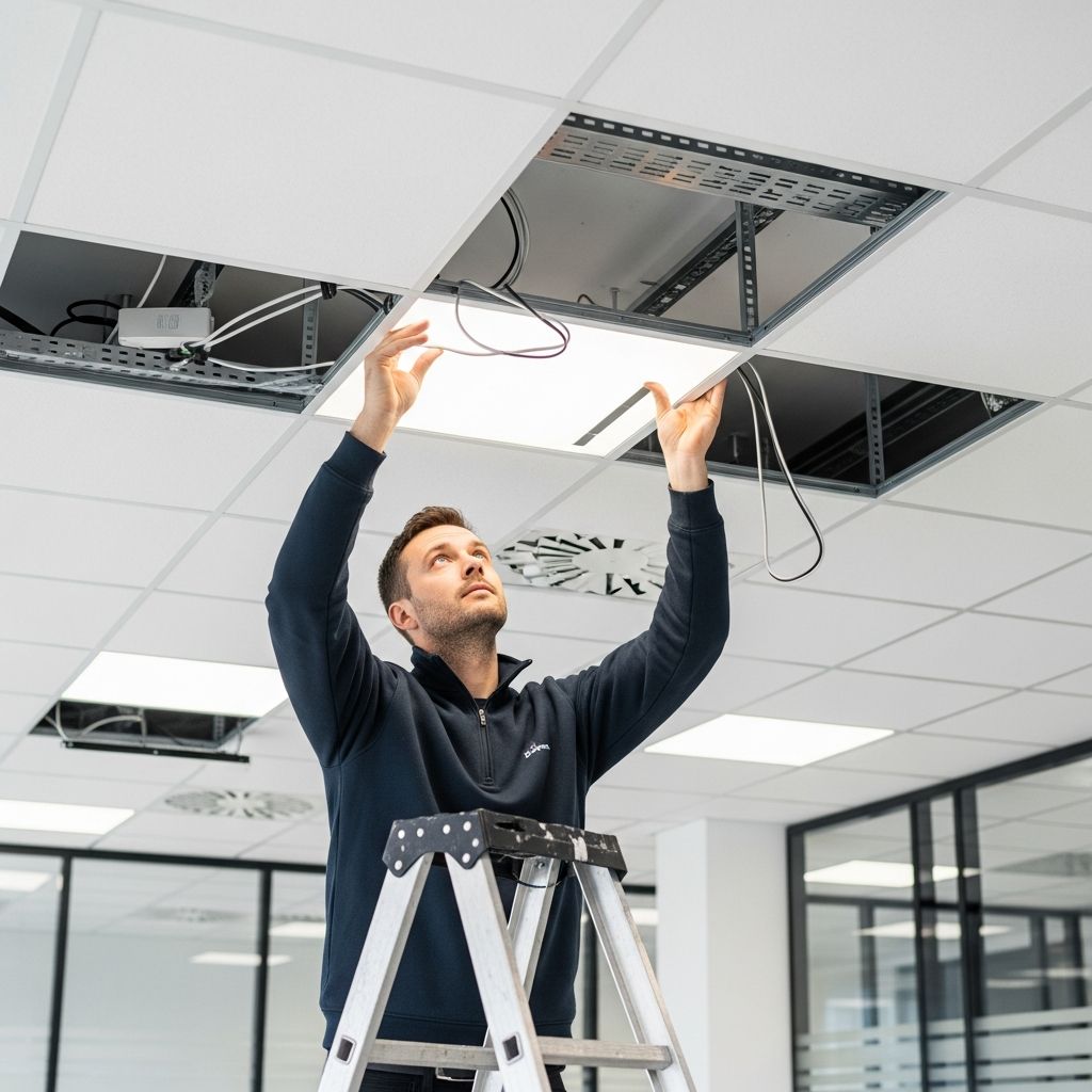 Master the art of securely attaching light fixtures to suspended ceilings with our detailed, step-by-step guide for safe and professional results.