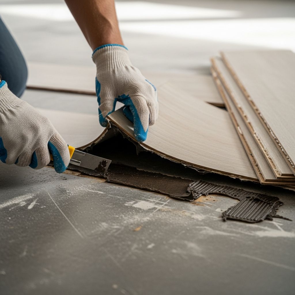 Master the techniques for successfully removing glued-down vinyl plank flooring from your home.