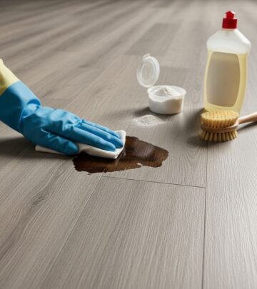 Complete guide to eliminating oil marks and greasy residue from vinyl floors safely.