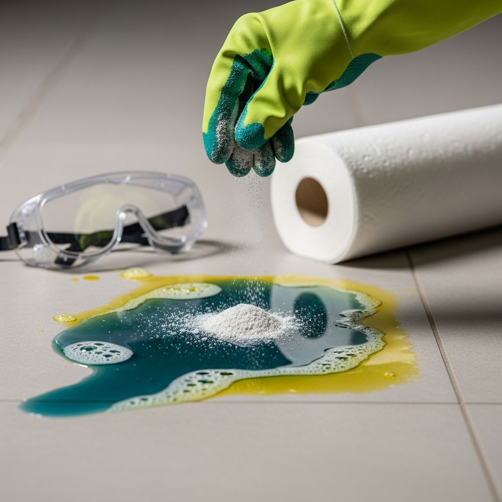 Expert guidance on neutralizing and cleaning hazardous drain cleaner spills to protect your home and health effectively.