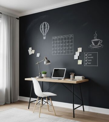 Transform any space with a custom chalkboard wall using simple tools and materials for endless creativity and organization.