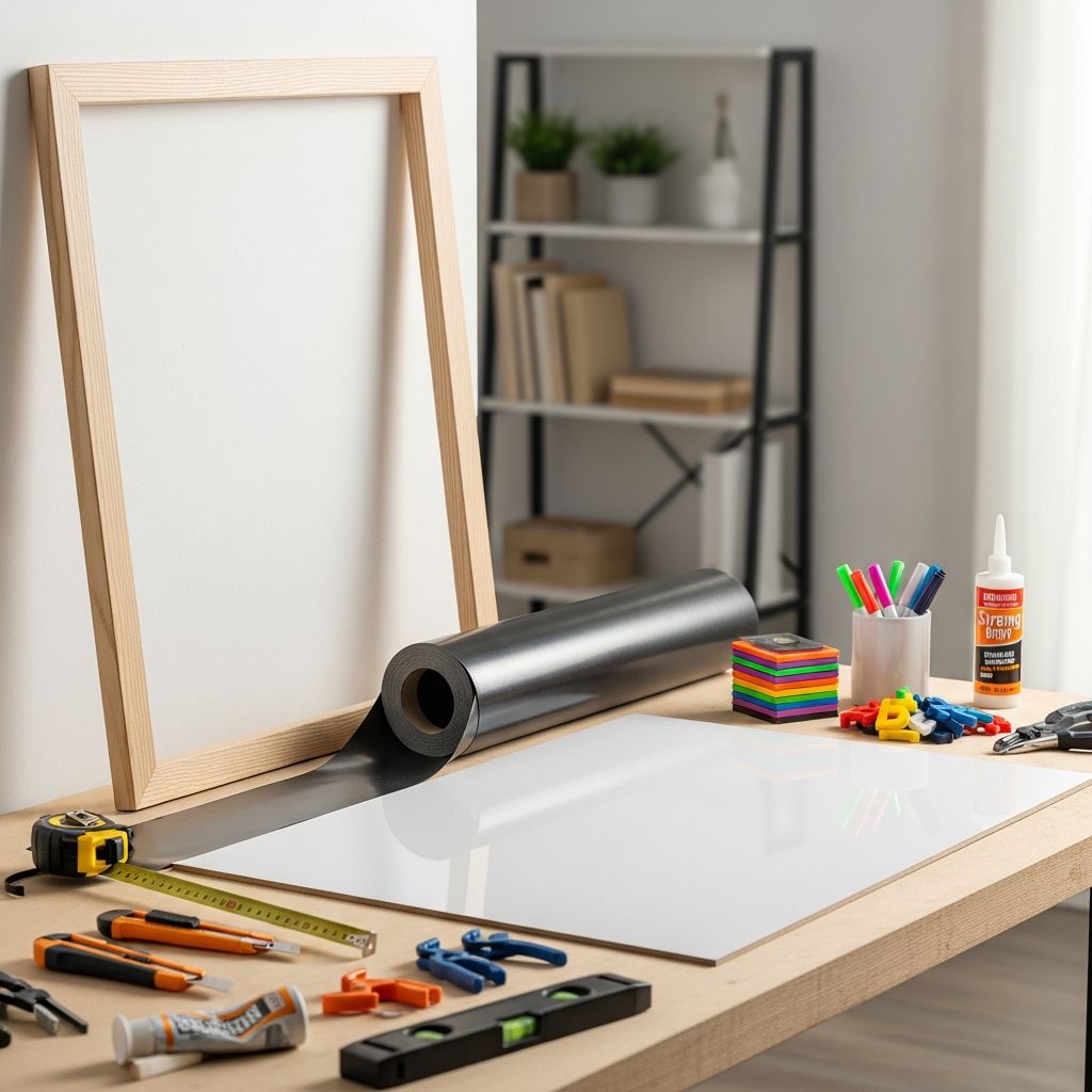 Transform everyday surfaces into functional magnetic whiteboards with simple materials and techniques for home, office, or play areas.