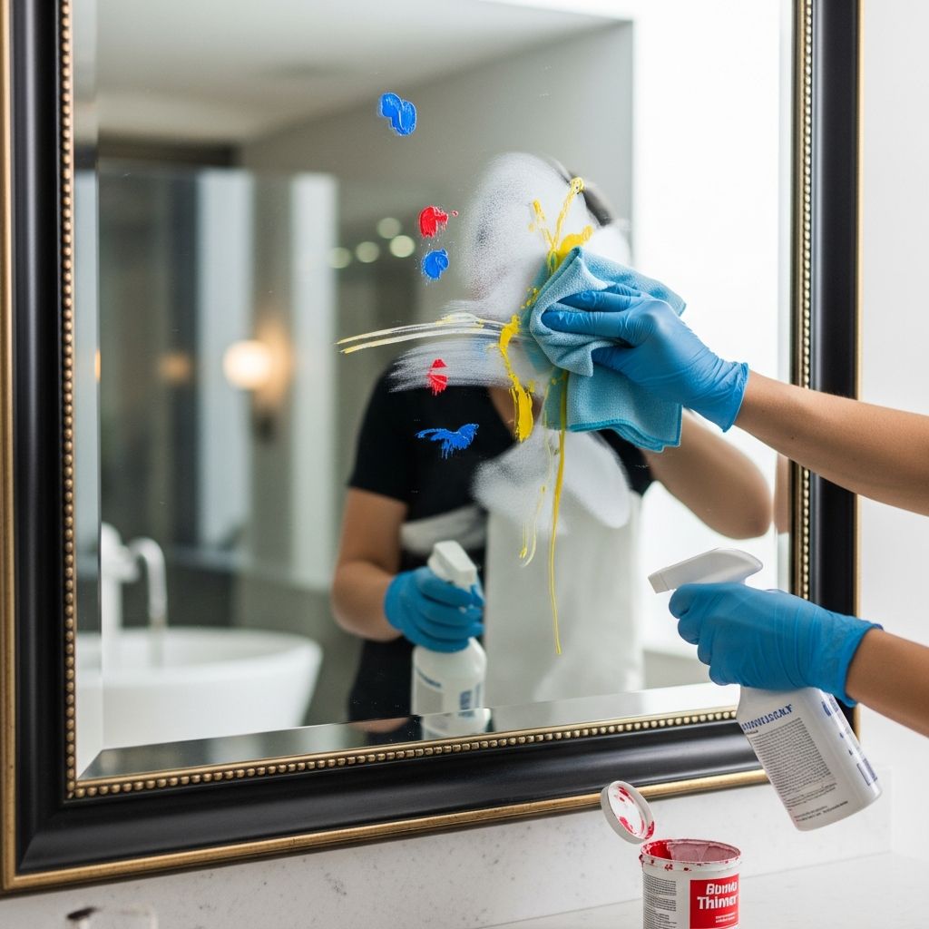 Discover safe, effective methods to eliminate paint splatters from mirrors and restore their pristine shine without causing damage.