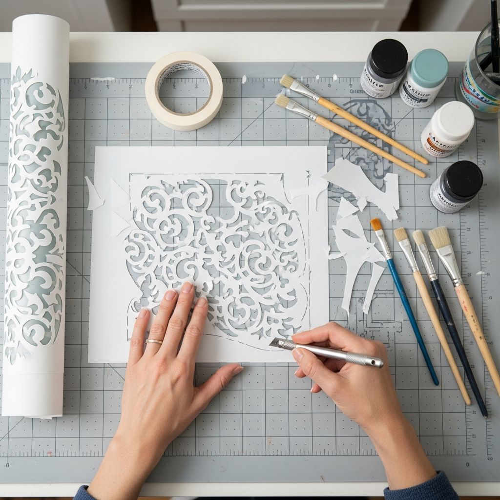 Master the art of designing and crafting reusable stencils for beautiful wall art projects