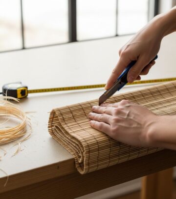 Transform oversized bamboo Roman shades into perfect window treatments with our detailed DIY trimming techniques for height and width adjustments.