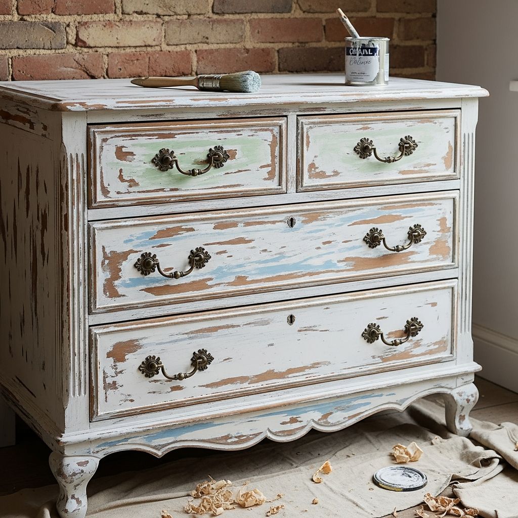 Transform everyday furniture into timeless shabby chic masterpieces with our expert step-by-step painting and distressing techniques for a beautifully aged look.