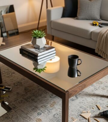 Transform your living space with a stunning mirrored coffee table using basic tools and materials.