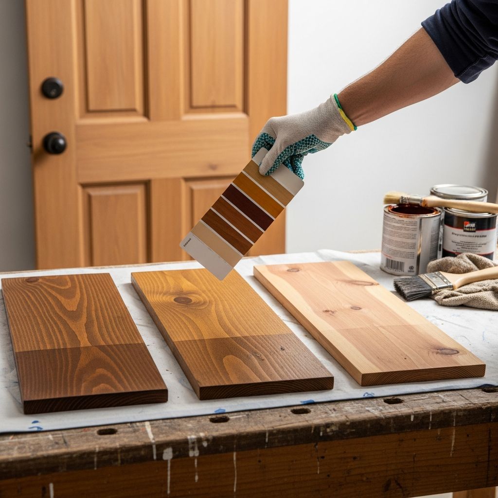 Master the art of choosing exterior door stains with expert guidance on opacity, color matching, and protection.