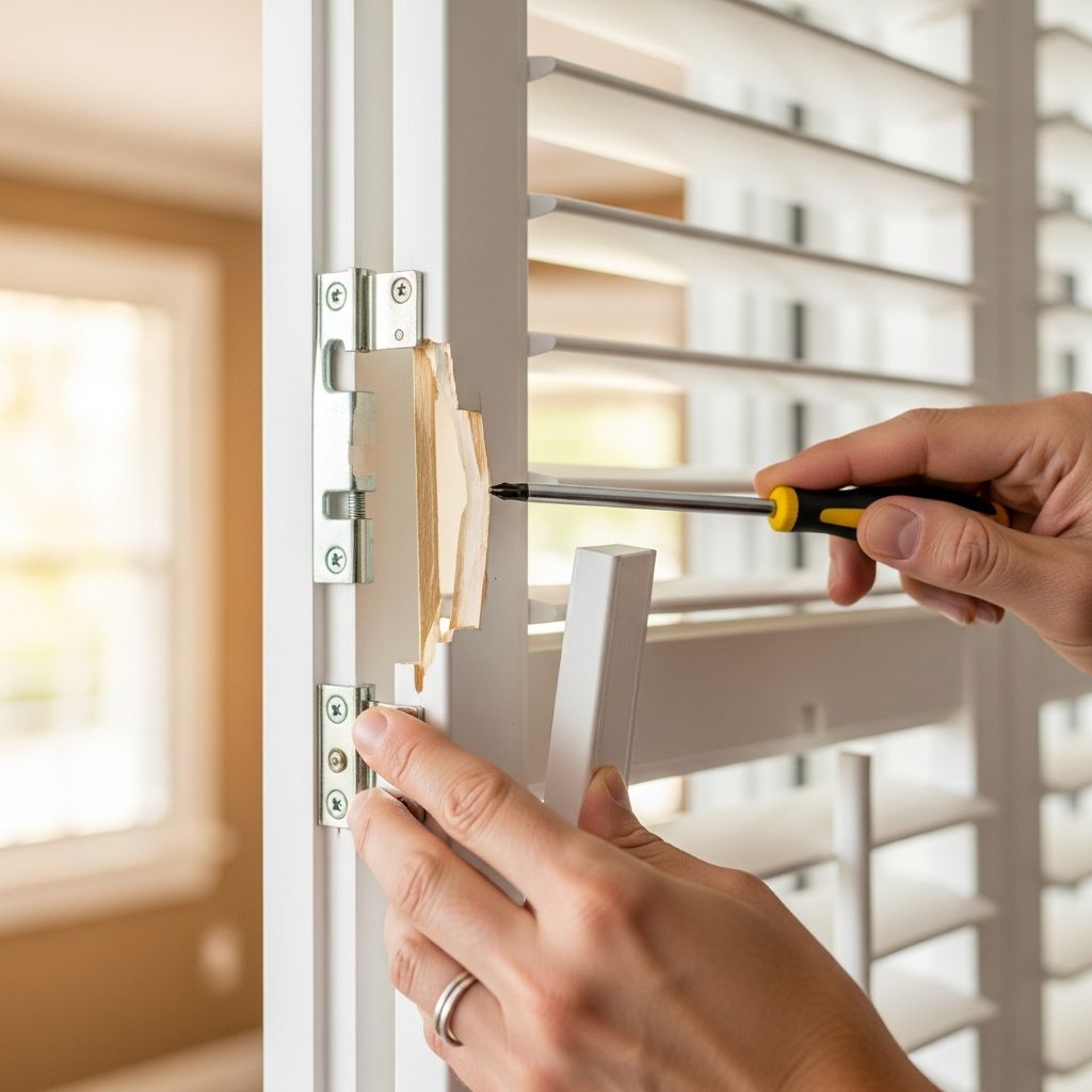 Restore stability and smooth operation to your plantation shutters with these expert DIY techniques for hinges, louvers, and frames.