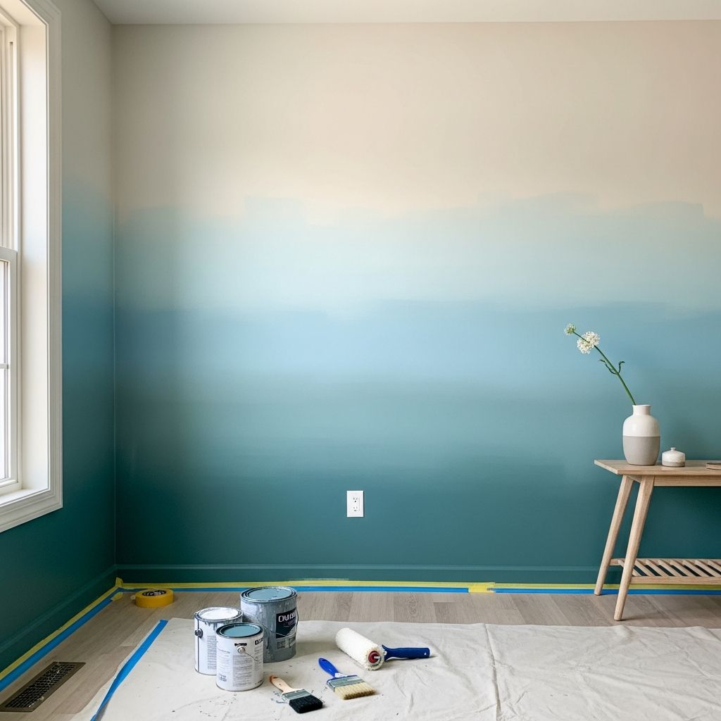 Transform any room with a stunning gradient paint effect using simple tools and techniques for beginners and pros alike.