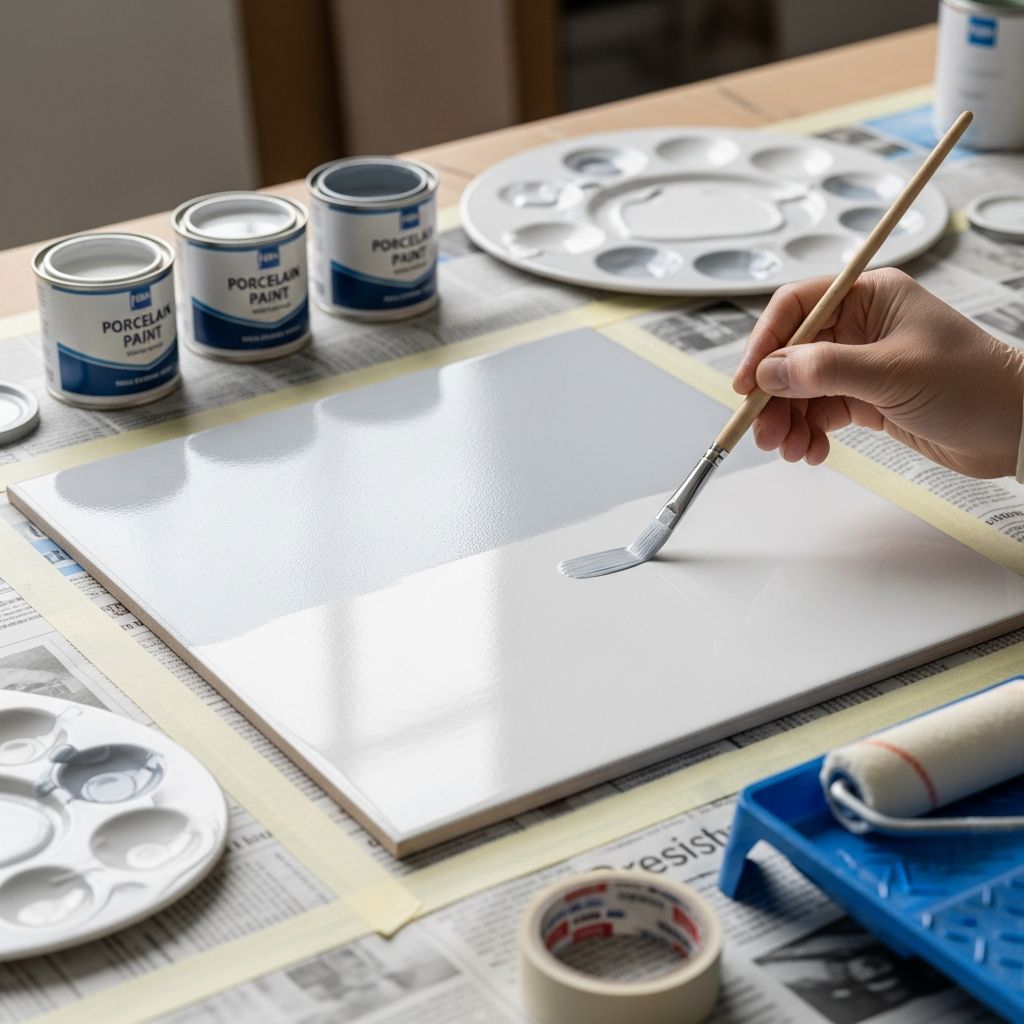 Transform outdated porcelain tiles with expert painting techniques for durable, stunning results in kitchens and bathrooms.