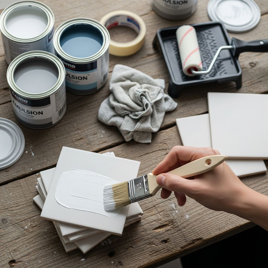 Transform outdated tiles affordably using emulsion paint with our expert step-by-step instructions for lasting results in kitchens and bathrooms.