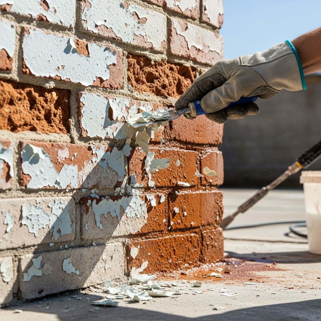 Removing Paint from Masonry Surfaces Expert guide to safely strip paint from brick, stone, and concrete without causing damage to your home's exterior.