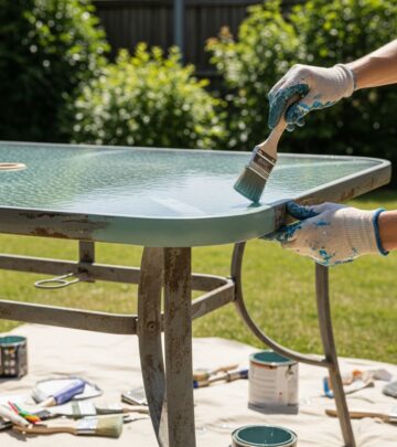Transform worn-out glass patio tables into vibrant outdoor focal points using simple painting techniques and durable materials for lasting beauty.