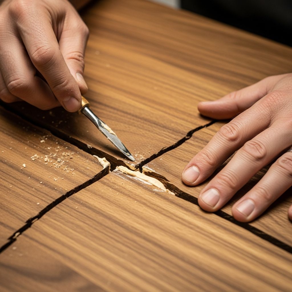 Master the art of fixing wood table cracks with proven techniques and materials